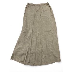 Minimalist Linen Beige Maxi Skirt